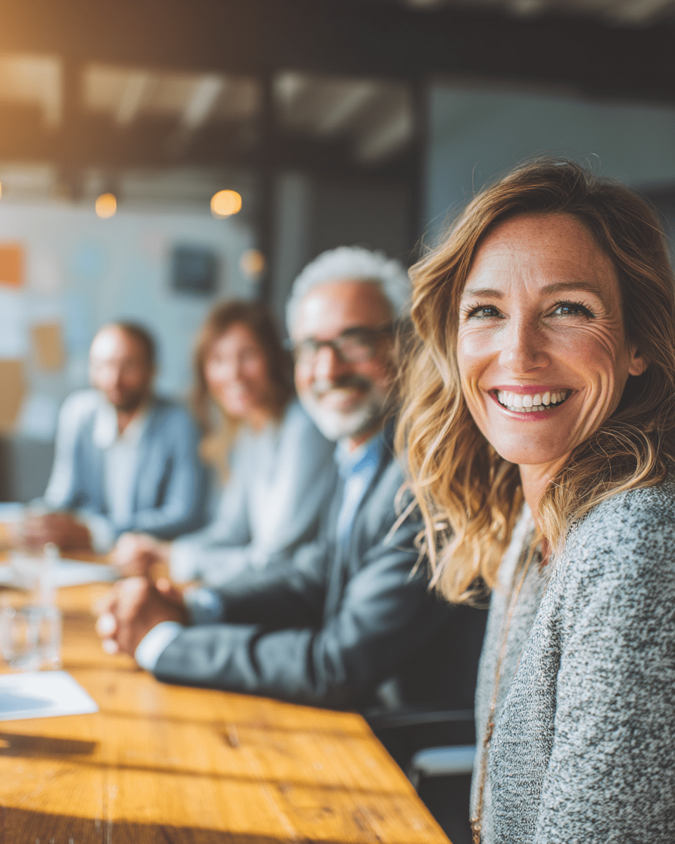 Business team in modern office
